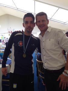 Mark Rickards getting tips off one of the locals after the GNR