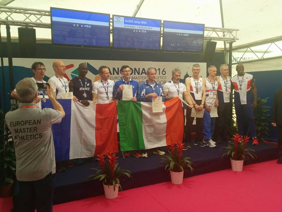 4x200m Relay Podium Ancona M50